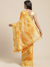 Mustard Printed Cotton Blend Saree-VSAR1194a-Standard